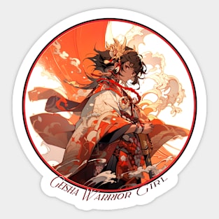 Geisha Warrior Girl Sticker